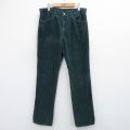 W34★古着 リーバイス Levis 519 コーデュロイ パンツ メンズ 80年代 80s タロン 濃緑系 グリーン 【spe】 25oct15 中古 ボトムス ロング