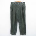 W37★古着 ギャップ GAP コーデュロイ パンツ メンズ 00年代 00s 太畝 濃緑 グリーン 25oct16 中古 ボトムス ロング