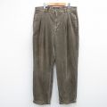 W37★古着 ギャップ GAP コーデュロイ パンツ メンズ 00年代 00s 太畝 茶 ブラウン 25oct16 中古 ボトムス ロング