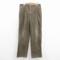 W34★古着 ラルフローレン ブランド コーデュロイ パンツ メンズ 90年代 90s 太畝 USA製 ベージュ【spe】 25nov22