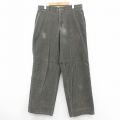 W34★古着 ドッカーズ コーデュロイ パンツ メンズ 00年代 00s 太畝 コットン 濃緑 25dec20
