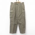 W37★古着 ビンテージ ミリタリー カーゴ パンツ メンズ 60年代 60s ドイツ軍 ウール 緑 霜降り 26feb04