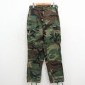 W30★古着 ミリタリー カーゴ パンツ メンズ 90年代 90s コンバット ウッドランドカモ USA製 緑他 迷彩 26apr09