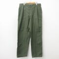 W38★古着 ビンテージ ミリタリー ベイカー パンツ メンズ 60年代 60s コットン USA製 緑【spe】 26apr24