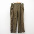 W36★古着 ミリタリー ブッシュ パンツ メンズ 80年代 80s 緑 26apr24
