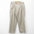 W35★古着 ブルックスブラザーズ BROOKS BROTHERS パンツ メンズ 90年代 90s コットン USA製 ベージュ カーキ 【spe】 25mar12 中古 ボトムス ロング
