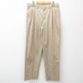 W33★古着 FARAH スラックス パンツ メンズ 90年代 90s ベージュ カーキ 25mar15 中古 ボトムス ロング