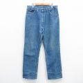 W36★古着 ジーンズ メンズ 90年代 90s コットン USA製 紺 ネイビー デニム 25apr07 中古 ボトムス ジーパン Gパン ロング パンツ