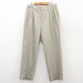 W33★古着 HAGGAR スラックス パンツ メンズ 90年代 90s ウール USA製 薄ベージュ カーキ 25may20 中古 ボトムス ロング
