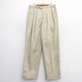 W33★古着 スラックス パンツ メンズ claiborne ベージュ カーキ 25jun20 中古 ボトムス ロング