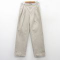 W31★古着 トミーヒルフィガー TOMMY HILFIGER ブランド パンツ メンズ ワンポイントロゴ コットン ベージュ カーキ 25jul09 中古 ボトムス ロング