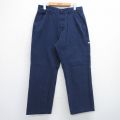 W32★古着 パンツ メンズ ダック地 紺 ネイビー 【spe】 25jul10 中古 ボトムス ロング
