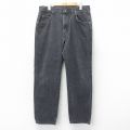 W36★古着 ラングラー Wrangler ジーンズ メンズ 00年代 00s コットン 黒 ブラック デニム 25jul10 中古 ボトムス ジーパン Gパン ロング パンツ