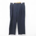 W36★古着 HAGGAR スラックス パンツ メンズ 紺 ネイビー 25jul10 中古 ボトムス ロング