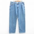 W38★古着 カルバンクライン Calvin Klein ジーンズ メンズ コットン 紺 ネイビー デニム 25jul10 中古 ボトムス ジーパン Gパン ロング パンツ