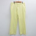 W35★古着 スラックス パンツ メンズ 80年代 80s タロン 黄 イエロー 25jul10 中古 ボトムス ロング