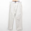 W35★古着 トミーヒルフィガー TOMMY HILFIGER ブランド パンツ メンズ ワンポイントロゴ コットン 薄ベージュ カーキ 25jul24 中古 ボトムス ロング