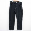 W36★古着 ラングラー Wrangler ジーンズ メンズ 90年代 90s USA製 黒 ブラック デニム 【spe】 25aug01 中古 ボトムス ジーパン Gパン ロング パンツ