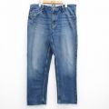 W36★古着 トミーヒルフィガー TOMMY HILFIGER ブランド ジーンズ メンズ ヒゲ コットン 紺 ネイビー デニム 25aug01 中古 ボトムス ジーパン Gパン ロング パンツ