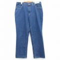 W38★古着 カーハート Carhartt ジーンズ メンズ コットン 濃紺 ネイビー デニム 25aug06 中古 ボトムス ジーパン Gパン ロング パンツ