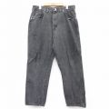 W36★古着 ラングラー Wrangler ジーンズ メンズ 90年代 90s コットン USA製 黒 ブラック デニム 【spe】 25aug06 中古 ボトムス ジーパン Gパン ロング パンツ