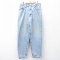 W33★古着 リーバイス Levis 560 ジーンズ メンズ テーパード コットン 薄紺 ネイビー デニム 25aug07 中古 ボトムス ジーパン Gパン ロング パンツ