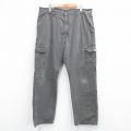 W36★古着 ラングラー Wrangler カーゴ パンツ メンズ リップストップ コットン 濃グレー系 25aug07 中古 ボトムス ロング