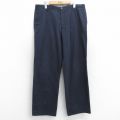 【50%OFF】W37★古着 ドッカーズ パンツ メンズ ワンポイントロゴ コットン 紺 ネイビー 25aug13 中古 ボトムス ロング