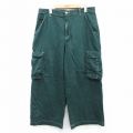 W34★古着 エアロポステール AEROPOSTALE カーゴ パンツ メンズ 00年代 00s コットン 濃緑 グリーン 【spe】 25sep06 中古 ボトムス ロング