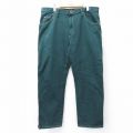 【20%OFF】W37★古着 ラングラー Wrangler ジーンズ メンズ コットン 緑 グリーン デニム 25sep08 中古 ボトムス ジーパン Gパン ロング パンツ