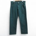 【20%OFF】W37★古着 ラングラー Wrangler ジーンズ メンズ 濃緑 グリーン デニム 25sep12 中古 ボトムス ジーパン Gパン ロング パンツ