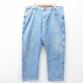 【20%OFF】W40★古着 ラングラー Wrangler ジーンズ メンズ ヒゲ 大きいサイズ コットン 紺 ネイビー デニム 25sep17 中古 ボトムス ジーパン Gパン ロング パンツ