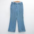 W33★古着 ジーンズ メンズ 80年代 80s フレア ブーツカット タロン 薄紺 ネイビー デニム 25sep18 中古 ボトムス ジーパン Gパン ロング パンツ