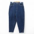 W27★古着 ジーンズ メンズ 90年代 90s テーパード 濃紺 ネイビー デニム 25sep24 中古 ボトムス ジーパン Gパン ロング パンツ
