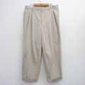 【20%OFF】W35★古着 エディーバウアー パンツ メンズ コットン 薄ベージュ カーキ 25sep25 中古 ボトムス ロング