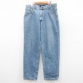 W35★古着 カルバンクライン Calvin Klein ブランド ジーンズ メンズ テーパード コットン 紺 ネイビー デニム 25sep25 中古 ボトムス ジーパン Gパン ロング パンツ