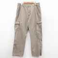 【20%OFF】W35★古着 ラングラー Wrangler カーゴ パンツ メンズ リップストップ コットン ベージュ カーキ 25sep30 中古 ボトムス ロング