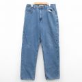 W36★古着 ジーンズ メンズ 紺 ネイビー デニム 25oct06 中古 ボトムス ジーパン Gパン ロング パンツ