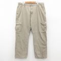 【20%OFF】W38★古着 ラングラー Wrangler カーゴ パンツ メンズ コットン ベージュ カーキ 内側フリース 25oct14 中古 ボトムス ロング
