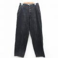 W29★古着 BOSS ジーンズ メンズ 00年代 00s コットン 黒 ブラック デニム 【spe】 25oct18 中古 ボトムス ジーパン Gパン ロング パンツ