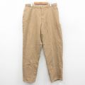 W34★古着 ノーティカ NAUTICA ブランド パンツ メンズ 90年代 90s コットン ベージュ カーキ 内側フランネル 25oct18 中古 ボトムス ロング