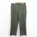 W35★古着 エルエルビーン LLBEAN パンツ メンズ 80年代 80s フェイクレザー使用 タロン 緑 グリーン 【spe】 25oct18 中古 ボトムス ロング