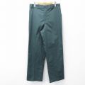 W32★古着 ワーク パンツ メンズ 80年代 80s USA製 緑 グリーン 25oct27 中古 ボトムス ロング
