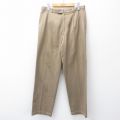 W31★古着 パンツ メンズ 濃ベージュ カーキ 25oct27 中古 ボトムス ロング
