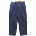 W38★古着 カーハート Carhartt ペインター パンツ メンズ ダック地 紺 ネイビー 内側フランネル 25oct29 中古 ボトムス ロング
