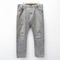 W37★古着 ラルフローレン Ralph Lauren ブランド ジーンズ メンズ コットン グレー デニム 25oct31 中古 ボトムス ジーパン Gパン ロング パンツ