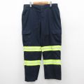 W36★古着 レッドキャップ ワーク カーゴ パンツ メンズ リフレクター 紺他 ネイビー 25oct31 中古 ボトムス ロング