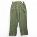 W31★古着 ボーイスカウト ブッシュ パンツ メンズ 90年代 90s 濃緑 グリーン 25oct31 中古 ボトムス ロング