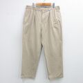 W34★古着 ラルフローレン ブランド チノ パンツ チノパン メンズ 90年代 90s コットン USA製 ベージュ【spe】 25nov11