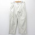 W38★古着 トミーヒルフィガー ブランド チノ パンツ チノパン メンズ 90年代 90s ワンポイントロゴ コットン 薄ベージュ 25nov14